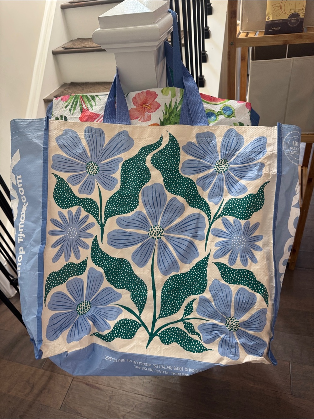 - XL TOTE BAG- abstract florals